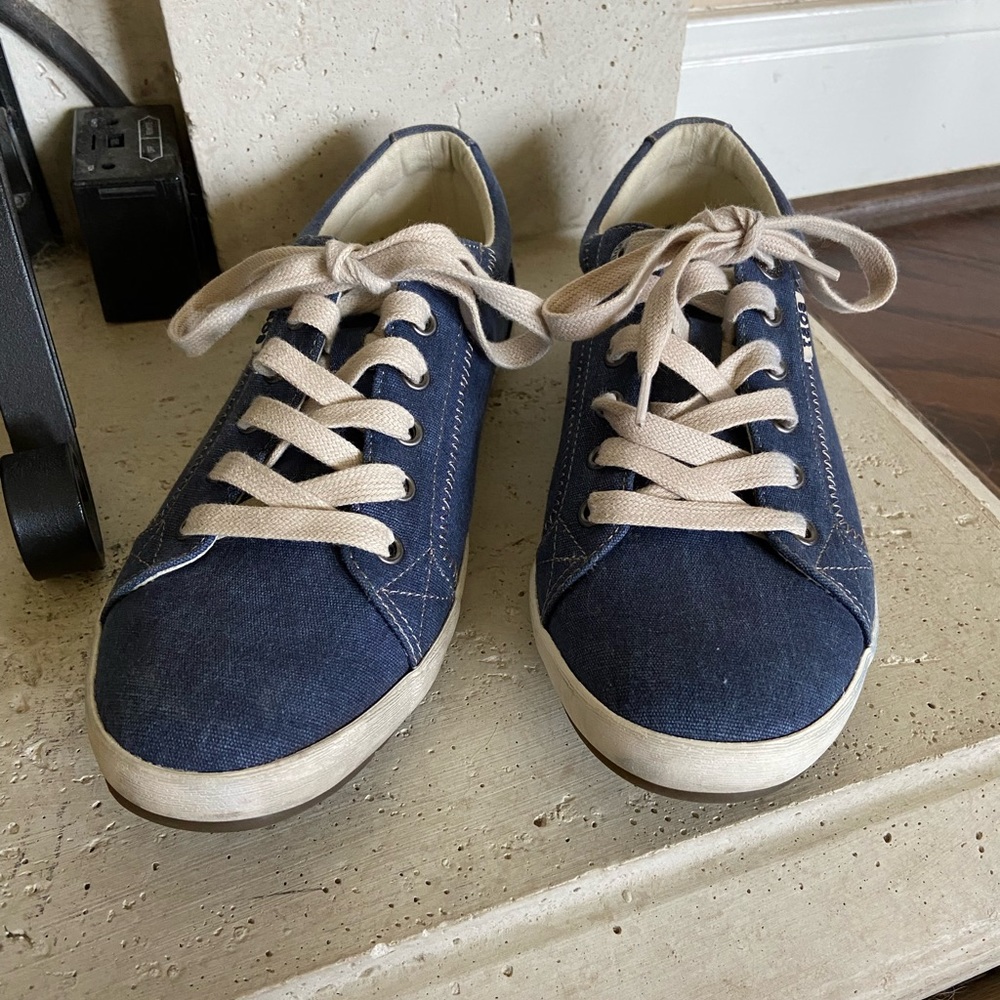 Taos blue tennis shoes.